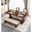 Rectangular All-solid Wood Dining Table in American Vintage Style-110904796