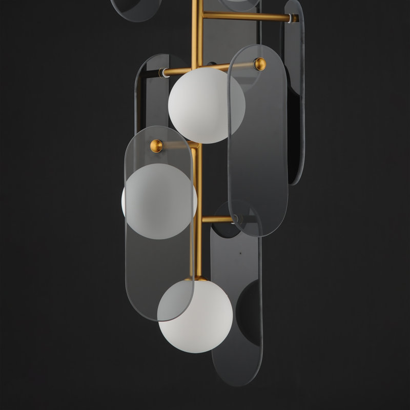 Megalith 5 - Light Pendant, Natural Aged Brass, Mirror Smoke