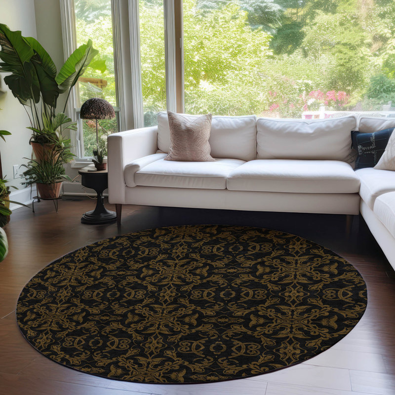 Tapis intérieur / extérieur Mahaney, Rond 8 pi