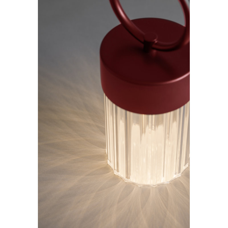 Claretta Battery Lamp, Dark Red