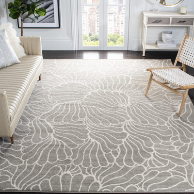 Amaya Abstract Gray/Ivory Area Rug