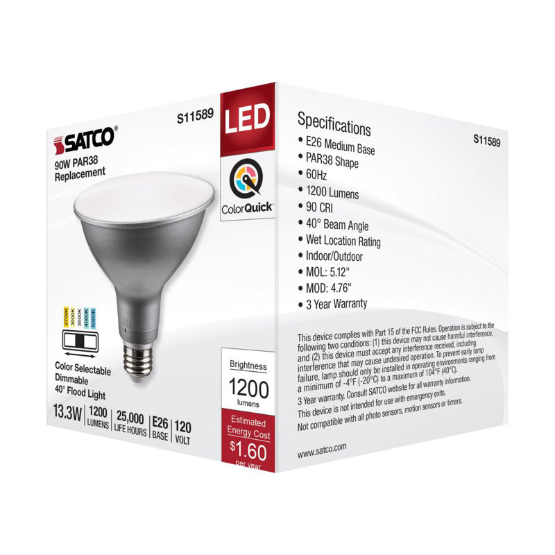 15.5 Watt Gray LED Bulb, 13.3