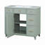 36" Bathroom Vanity With Ceramic Sink, Solid Wood Frame, Soft Close Doors, Adjustable Shelves, 3 Drawers ,Including Double-Depth Drawer For Hairdryer Storage-120330051