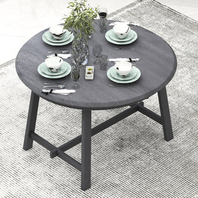 Table de salle à manger extensible Modern - gris, style champêtre en bois de qualité