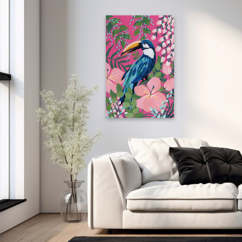 Toucan contemporain et BCBG, H 36 po x l 24 po