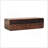 Solid Wood Floating California Walnut Open Console, 2-Drawers, Brown