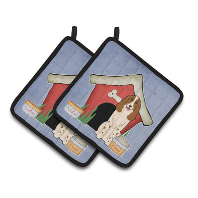 Caroline's Treasures Dog House Polyester Potholder