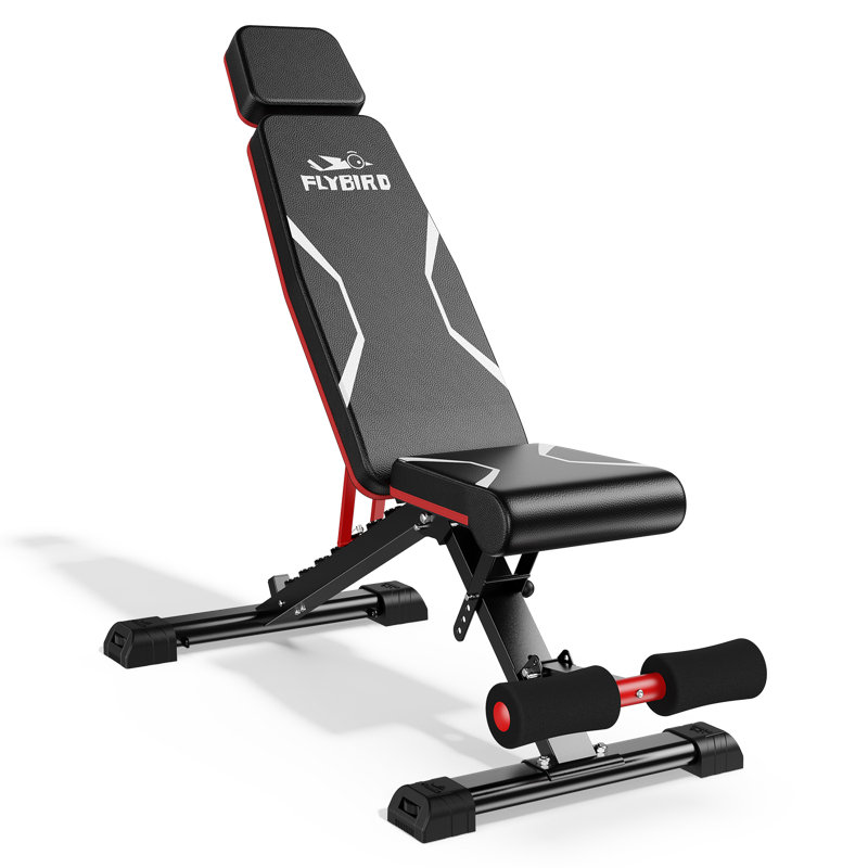 Banc de musculation FED Fitness Flybird série WB3 pour utilisateurs de grande taille jusqu'à 6 pi 5 po | Capacité de 750 lb, 90 positions et pliable