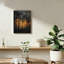 Art mural en bois massif noir, forêt enchantée, crépuscule foncé, paysage, paysage botanique rustique, toile de fond, 16 po x 24 po
