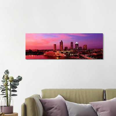USA, Florida, Tampa , Night by Panoramic Images - Wrapped Canvas Panoramic Gallery-Wrapped Canvas Giclée