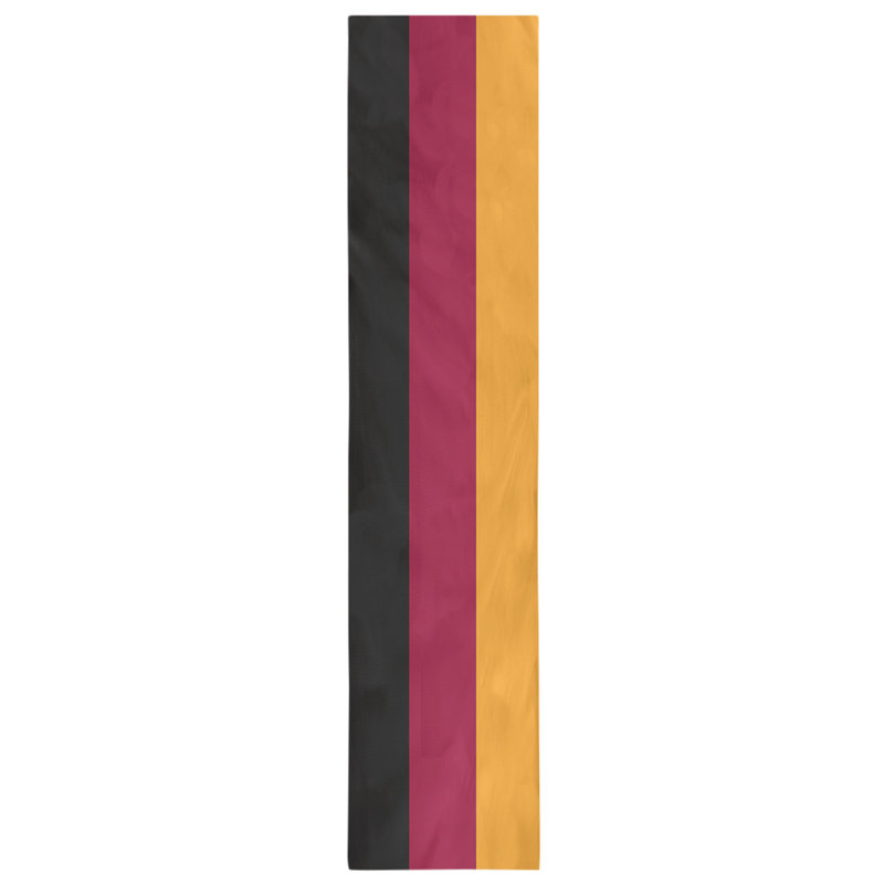 Miami Basketball Table Runner, 72" L x 16" W, Black/Red/Yellow, Cotton blend
