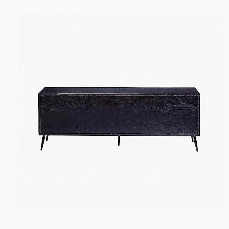 Black TV Stand with Metal Leg