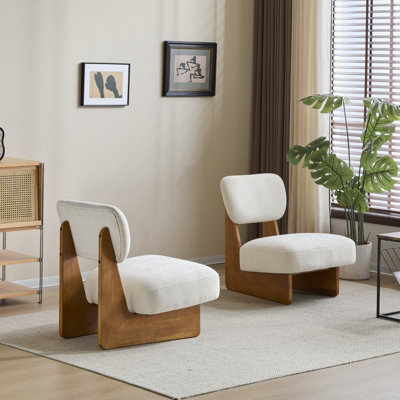 Chaises d'appoint rembourrées en tissu Vierra