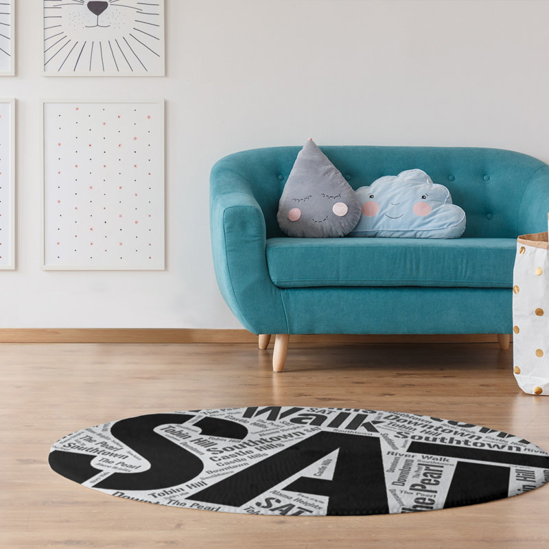 Chenille Indoor Rug, Round 5'