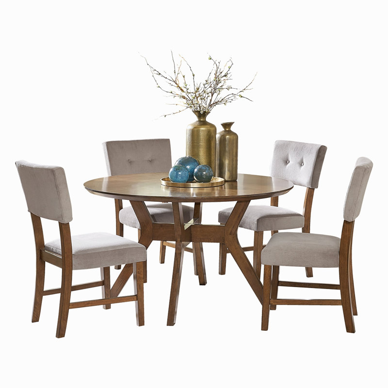 Michaellee 4 - Person Dining Set Modern Round Dining Table Round Dining Table Set