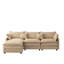 Canapé modulaire de 105 po en tissu de chenille rembourré de 105 po avec canapé à 3 places et repose-pieds -1373694802