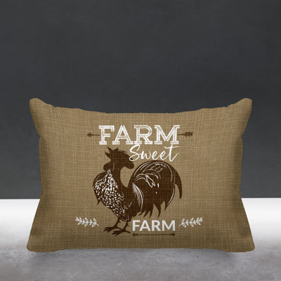 ULLI HOME Cooper Farm House Rooster Indoor/Outdoor Pillow