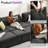 U-Shaped Sleeper Sectional Sofa Bed with Pull-Out Bed and Storage for Living Room ,Dark Gray-1687495742