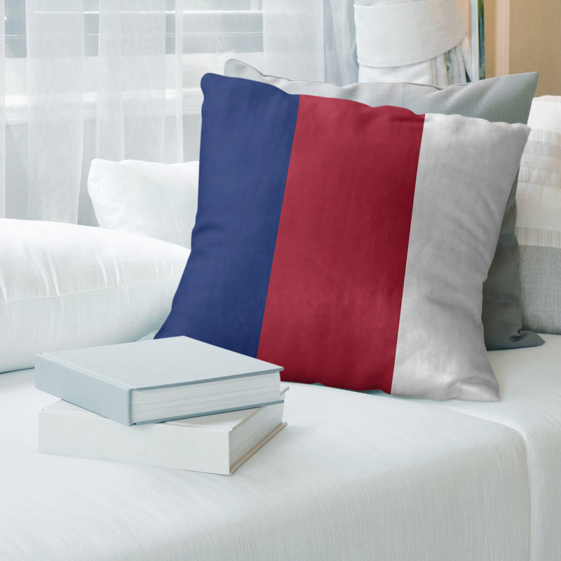 Housse de coussin, 14 po x 14 po, Rouge, Simili suède