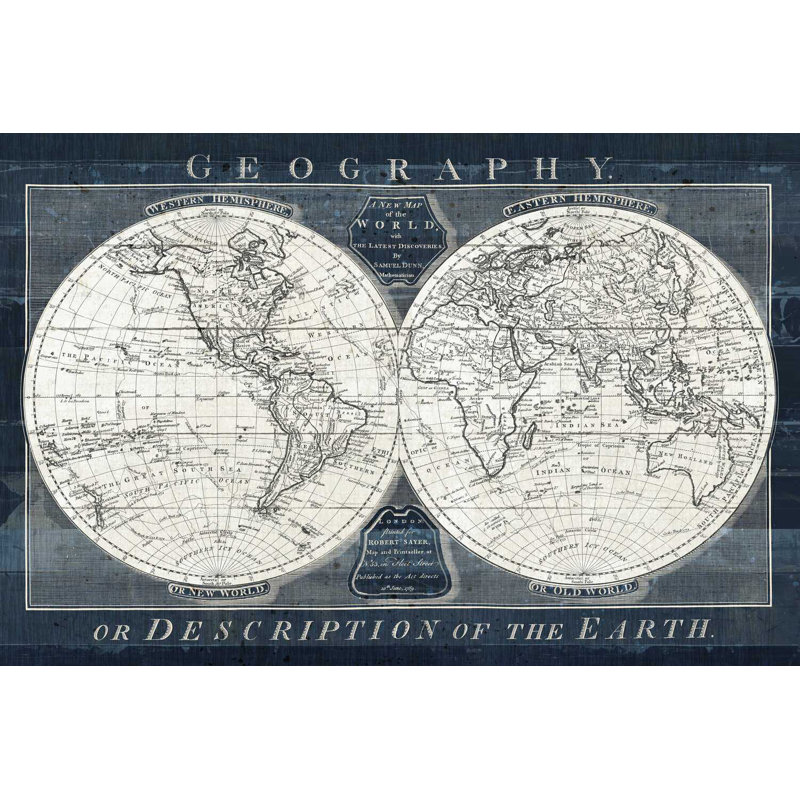 " Old World Globe " by Wild Apple Portfolio, 20" H x 30" W x  1.25" D
