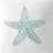16×16" White Coastal Starfish Embroidered Square Throw Pillow, Hypoallergenic Decor Cushion