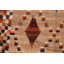Tapis brun noué à la main de conception unique 7 pi x 9 pi 5 po