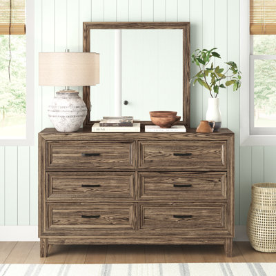 Commode 6 tiroirs Jordison avec pieds fuselés