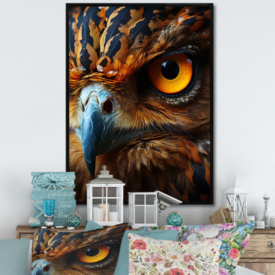" Browm Owl Animal Portrait I "