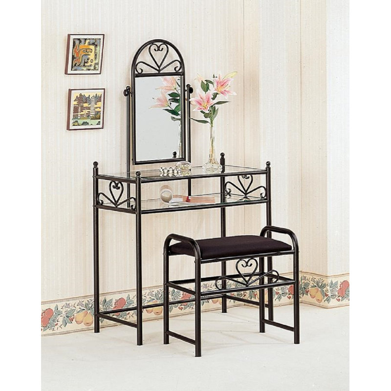 Ensemble coiffeuse et tabouret Ivette