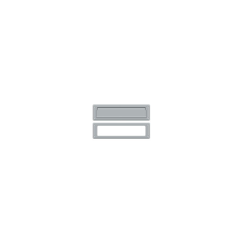 Deltana MS211U15A Mail Slot 13-1/8" with Interior Frame in Antique Nickel, Brushed Chrome