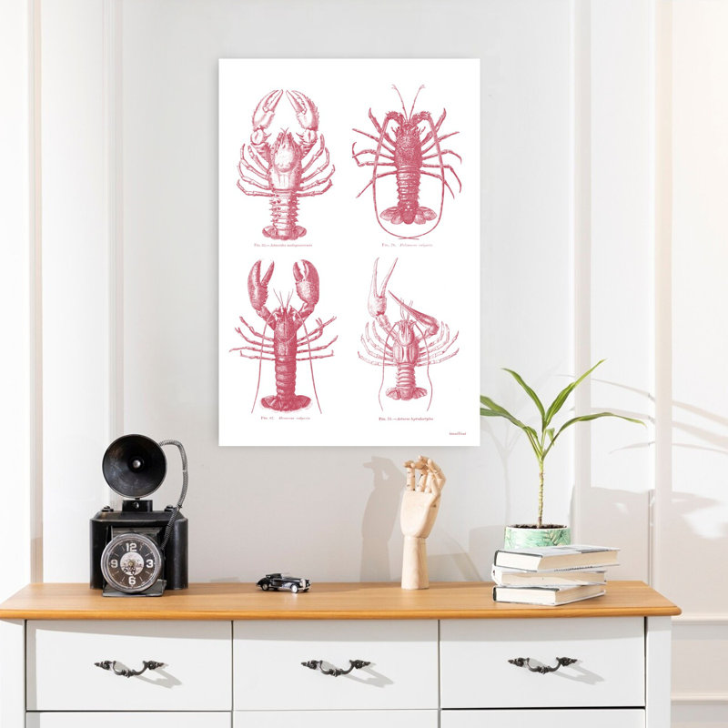 Homard, art côtier, H 24 po x l 16 po
