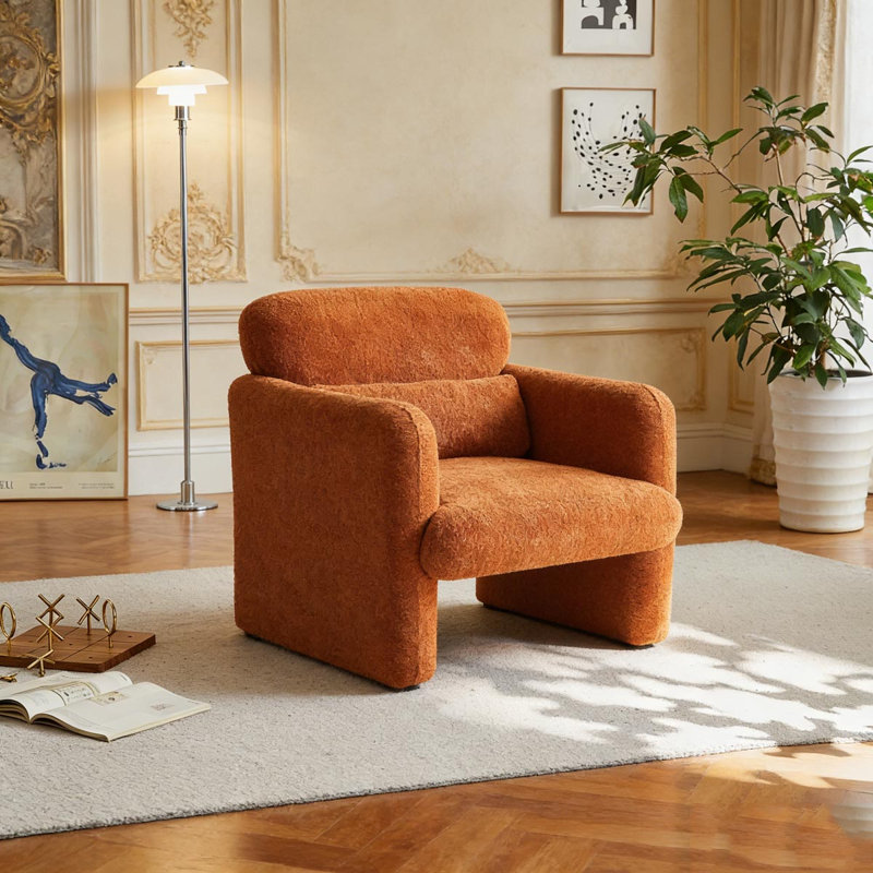 Fauteuil 34 "Boucle Cloud, Orange