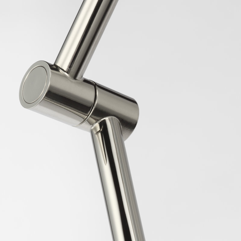 Sean Lavin Ponte 1-Light Small Floor Lamp in Nightshade Black with Nightshade Black shade, Polished Nickel
