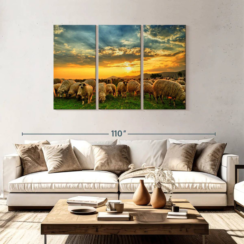 Brampt Flock Of Sheep, 48" H x 74" W