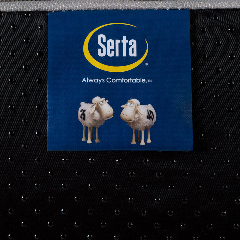 Lit matelassé pour animaux Serta, Gris, Très grand (l 47 po x P 39 po x H 3,5 po)