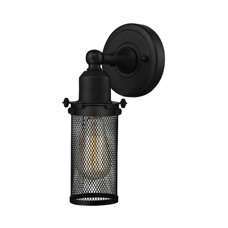 Carmorn Armed Sconce, Matte Black, Matte Black