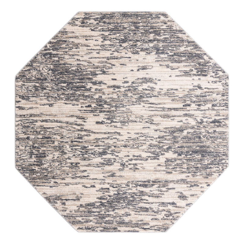Halpert Abstract Indoor Rug, Octagon 7' x 7'