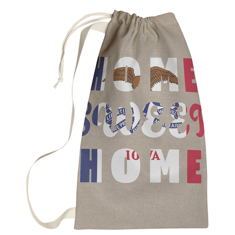 Sac à linge Home Sweet Home, Petit (H 64 po x l 20 po x P 1,5 po), Iowa