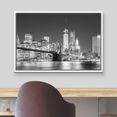 Architecture Building Manhattan Skyline and Brooklyn Bridge Art Home Art