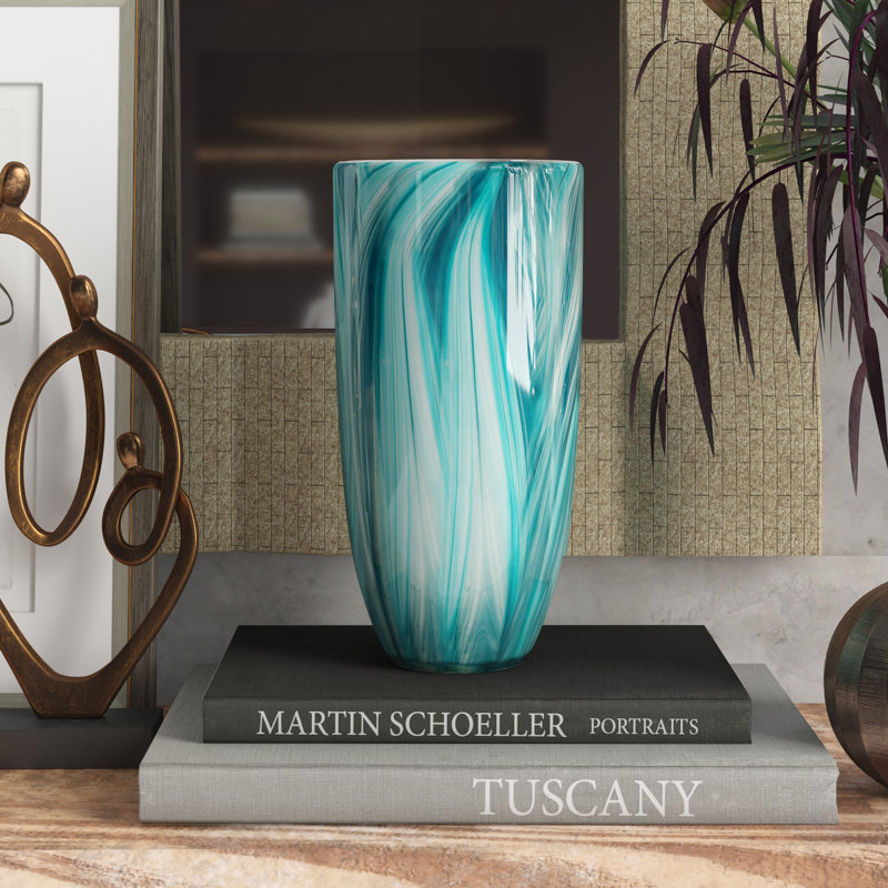 Turin Ceramic / Porcelain Table Vase, 12" H x 6" W x 6" D
