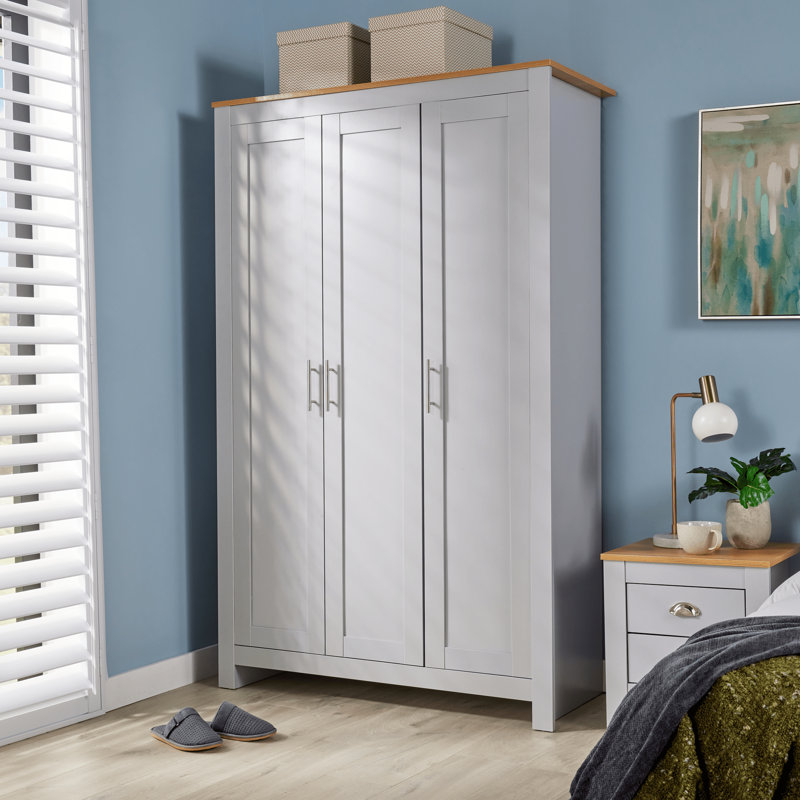 Camden 3 Door Bedroom Storage Wardrobe, Grey