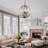 4 - Light 20.4'' Dimmable Rustic Farmhouse Chandelier With Resin 4 - Antlers And Retro Metal Globe Shade-1776349487