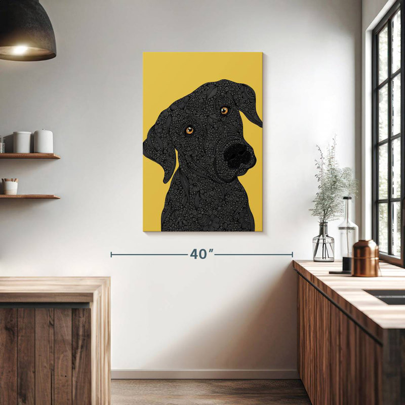 Brampt Black Labrador, 39" H x 26" W