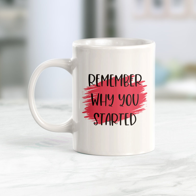 Rappelez-vous pourquoi vous avez commencé la tasse à café, Ensemble de verres à lait