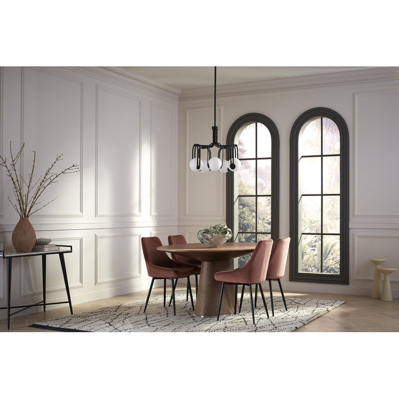 Kraga™ Five-Light Chandelier, Matte Black