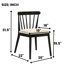 De 2 chaises d'appoint de salle à manger en bois massif noir avec un design rustique et des sièges rembourrés, assemblage simple pour la cuisine ou le coin, 21,59 pouces de largeur, 24,94 lb d'attrait traditionnel, sièges, installation rapide-772417267