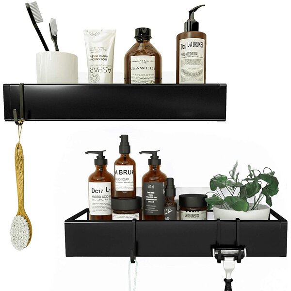 Adhesive Shower Caddy Basket Bathroom Shelf Organiser Wall Mounted Spices  Storage Rack No Drilling Shower Shelf Bath Essentials Makeups Shampoo  Holder