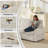 81" Reversible Sleeper Sofa Bed with Storage Chaise, 3-in-1 L-shaped Pull-out Couch Featuring Charging Station, Cup Holder & Side Pocket, Plush Corduroy Upholstery, for Living Room, Apartment-1615084443