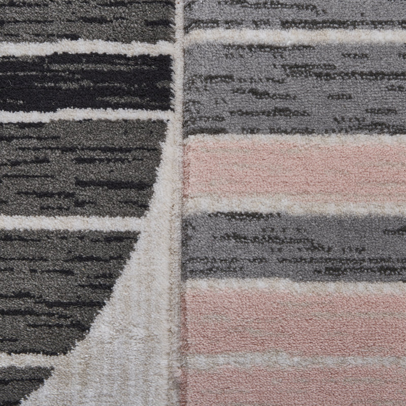 Fava area rug Machine Woven Rectangle Grey/Rose, Rectangle 80 x 150cm