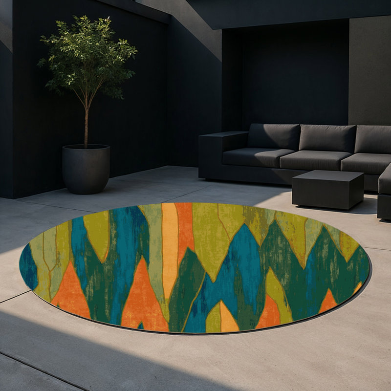 Eden’S Edge Indoor And Outdoor Area Rug, Round 5'